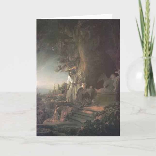 Rembrandt Christus u. St Mary Magdalene am Grab Karte (Vorderseite)