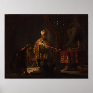Rembrandt - Daniel und Cyrus vor dem Götzen Bel Poster