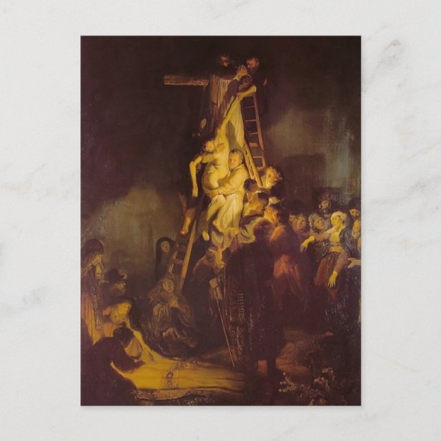 Rembrandt - Der Abstieg vom Kreuz Postkarte (Vorderseite)