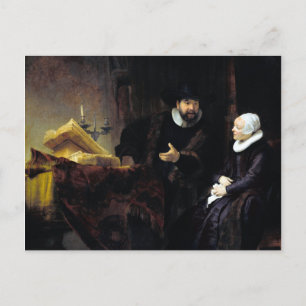 Rembrandt Der mennonitische Prediger Anslo und Ehe Postkarte