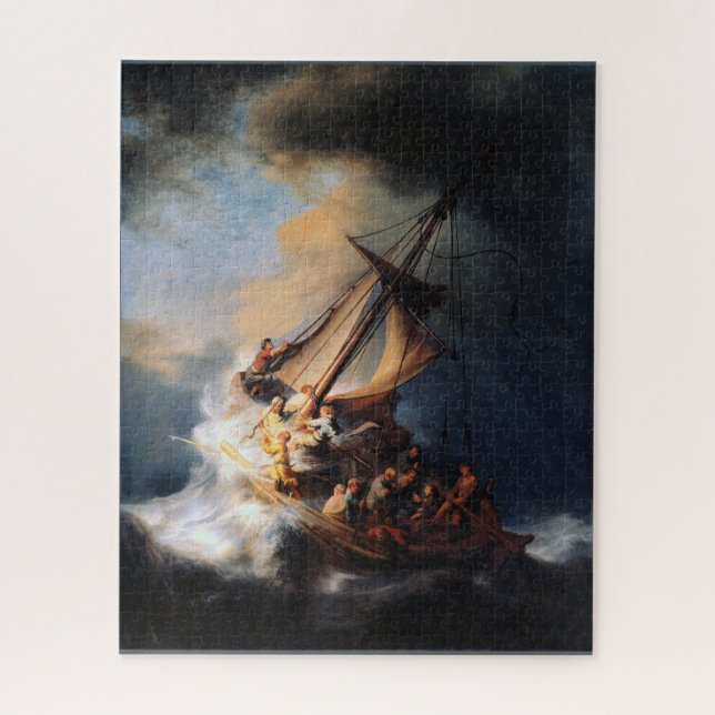 Rembrandt - Der Sturm des Sees von Galiläa Puzzle (Vertikal)