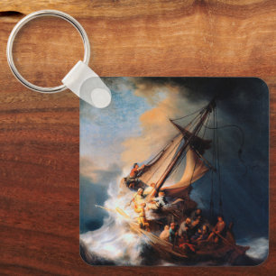 Rembrandt - Der Sturm des Sees von Galiläa Schlüsselanhänger
