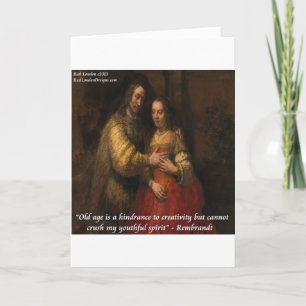 Rembrandt "Die Jüdische Braut" & Alter Zitat Karte
