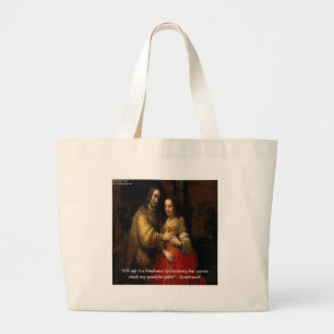 Rembrandt "Die jüdische Braut" & berühmtes Zitat Jumbo Stoffbeutel