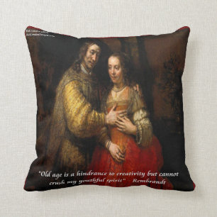 Rembrandt "Die jüdische Braut" & Zitat-Kissen zum  Kissen