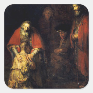 Rembrandt - Die Rückkehr des Wunders Quadratischer Aufkleber