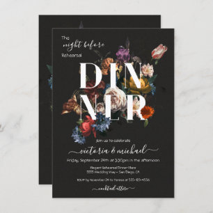 Rembrandt Floral Dark & Moody Probe Dinner Einladung
