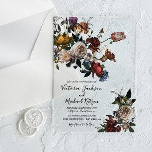 Rembrandt Floral Light & Airy Wedding Acryleinladungen