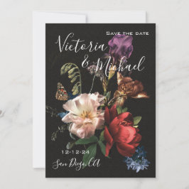 Rembrandt Floral Save the Date Wedding Einladung