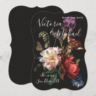 Rembrandt Floral Save the Date Wedding Einladung