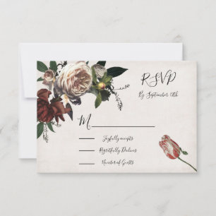 Rembrandt Floral Wedding Response Cards UAWG RSVP Karte
