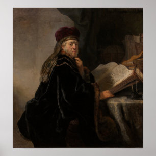 Rembrandt - Gelehrter in seinem Studierzimmer Poster
