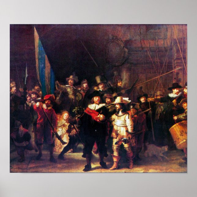 Rembrandt Harmenszoon van Rijn - Night Watch Poster (Vorne)
