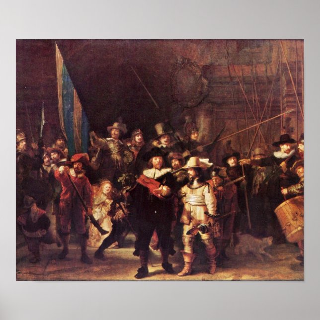 Rembrandt Harmenszoon van Rijn - The Night Watch Poster (Vorne)