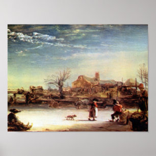 Rembrandt Harmenszoon van Rijn - Winterlandschaft Poster