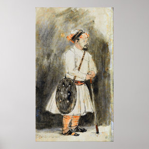 Rembrandt - Indischer Krieger mit Schild 1654