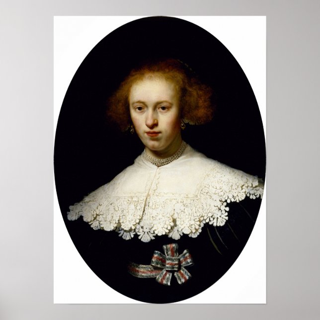 Rembrandt - Junge Frau Poster (Vorne)