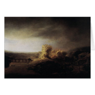 Rembrandt-Kunst-Malerei-Landschaft