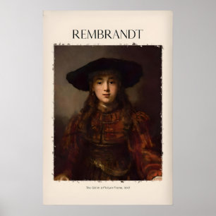 Rembrandt Mädchen Bild Rahmen641 Porträt Kunst Dru Poster