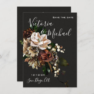 Rembrandt Magnolia Save the Date Wedding Einladung