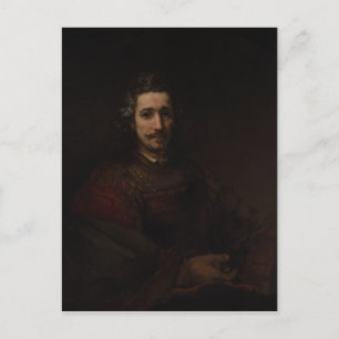 Rembrandt Man mit einem Glass Postkarte