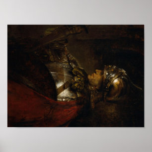 Rembrandt-Mann in der Rüstung Poster