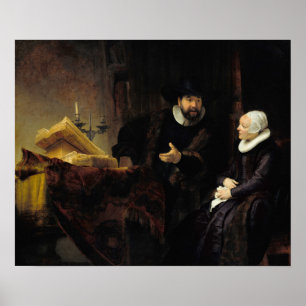 Rembrandt - Mennonitprediger Anslo und seine Ehefr Poster