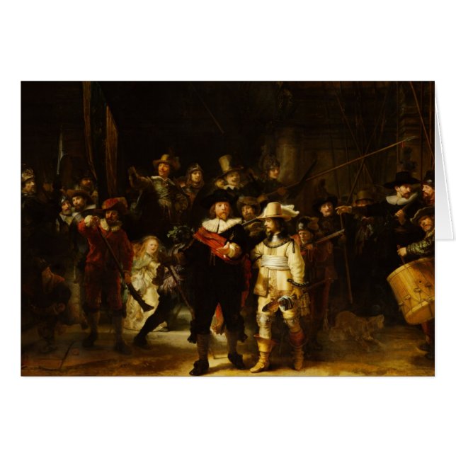 Rembrandt Nightwatch Night Barockmalerei (Vorderseite (Horizontal))