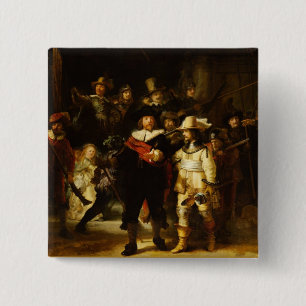 Rembrandt Nightwatch Night Barockmalerei Button