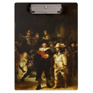 Rembrandt Nightwatch Night Barockmalerei Klemmbrett