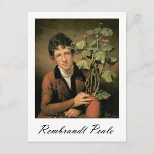 Rembrandt Peale Rubens Peale mit Geranium Postkarte