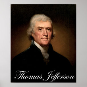 Rembrandt Peales Porträt von Thomas Jefferson Poster