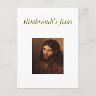 Rembrandt-portrait-of-christs-head-1650, Rembra... Postkarte