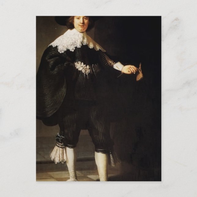 Rembrandt: Portrait von Maerten Solomans Postkarte (Vorderseite)