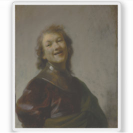 Rembrandt - Rembrandt Laughing Aufkleber