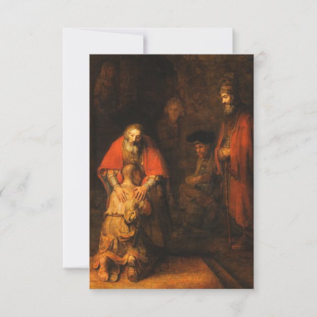 Rembrandt - Rückkehr des Prodigalen Sohn Karte (Vorderseite)