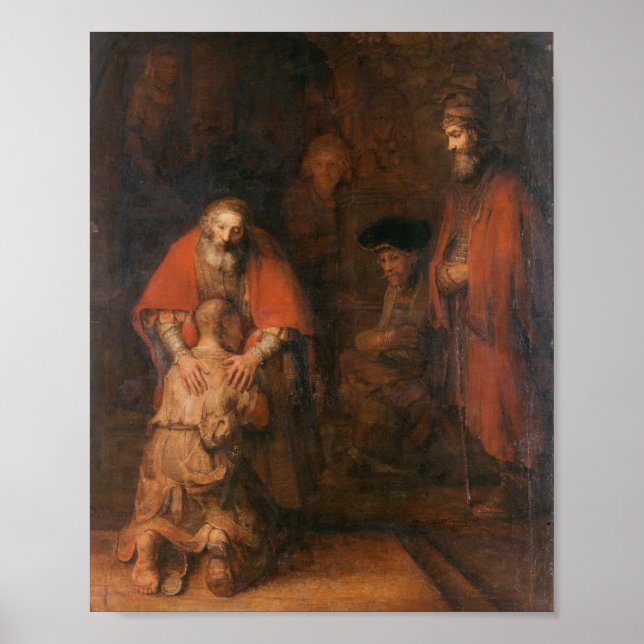 Rembrandt - Rückkehr des Prodigalen Sohnes Poster (Vorne)