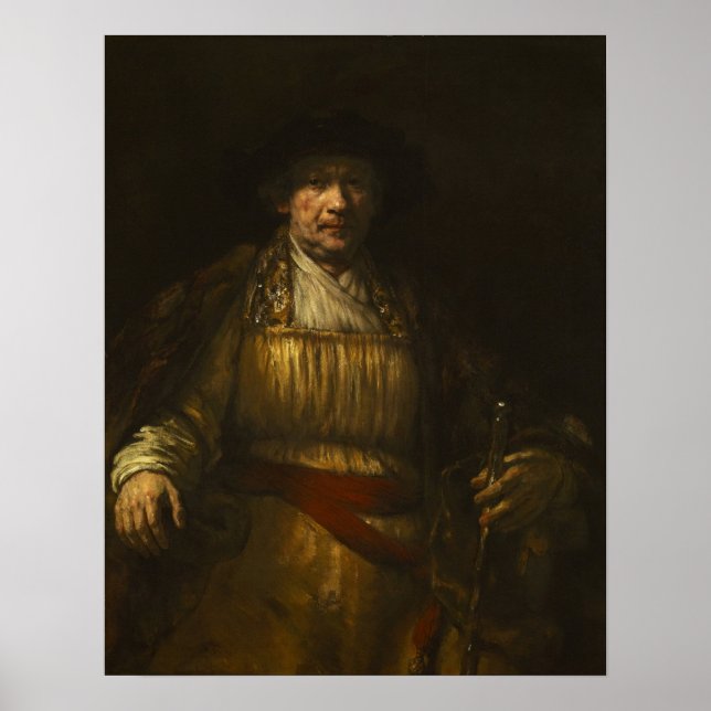 Rembrandt - Selbstportrait Poster (Vorne)