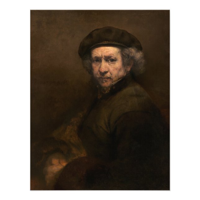 Rembrandt Self Portrait: Dutch Golden Age Painter Fotodruck (Vorne)