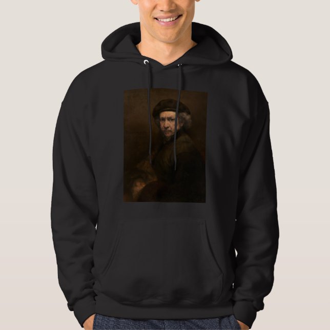 Rembrandt Self Portrait: Dutch Golden Age Painter Hoodie (Vorderseite)