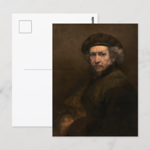 Rembrandt Self Portrait: Dutch Golden Age Painter Postkarte
