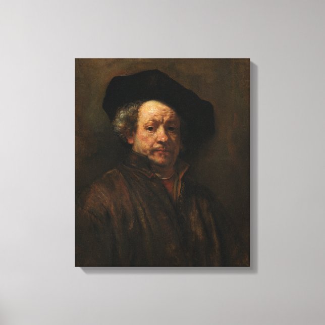 Rembrandt Self-Portrait Leinwanddruck (Vorderseite)