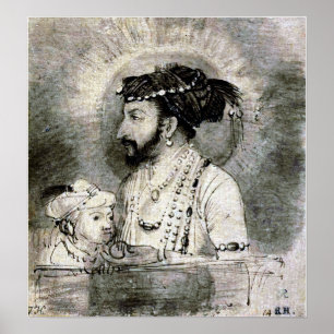 Rembrandt - Shah Jahan und sein Sohn 1656 Poster