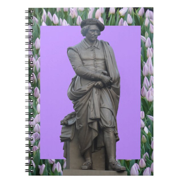 Rembrandt Statue Amsterdam Notebook Notizblock (Vorderseite)