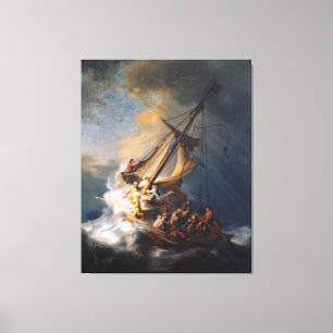 Rembrandt Storm Sea of Galilee Painting Leinwanddruck