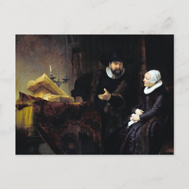 Rembrandt The Mennonite Preacher Anslo und Ehefrau Postkarte (Vorderseite)