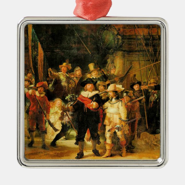 Rembrandt - The Night Watch 3 Ornament Aus Metall (Vorne)