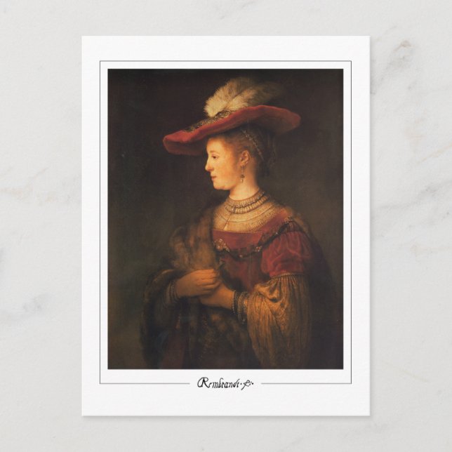Rembrandt van Rijn #27 - Fine Art Postkarte (Vorderseite)
