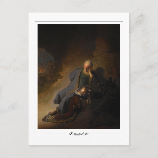 Rembrandt van Rijn #609 - Fine Art Postkarte (Vorderseite)