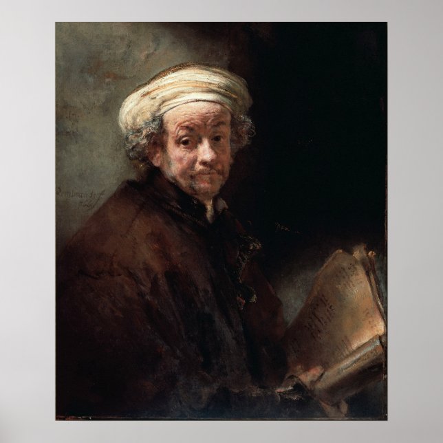 Rembrandt Van Rijn, Autoportret Poster (Vorne)